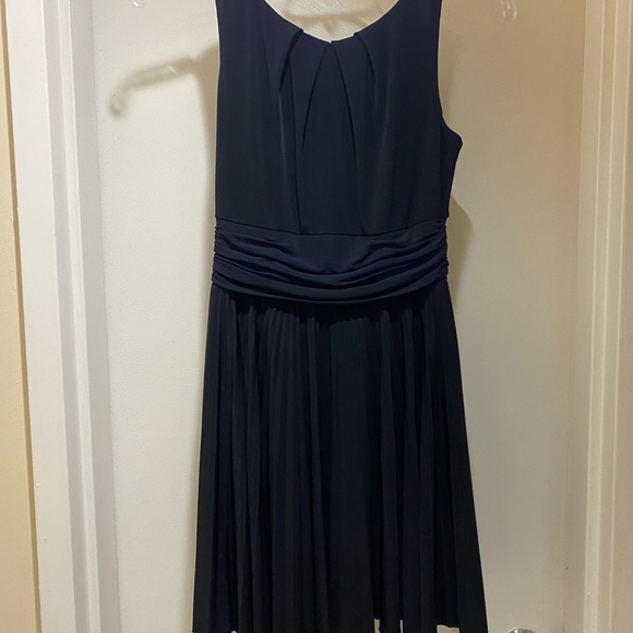 Teeze Me Dresses & Skirts - Teeze Me Little Black Dress with pleated neckline, ruched waist, flared skirt